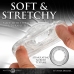 XR Brands Ball Stack Intimate Ring Transparent TPE Adjustable