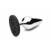 XR Brands Intimate Metal Plug Silver - Silicone Base, Medium Size