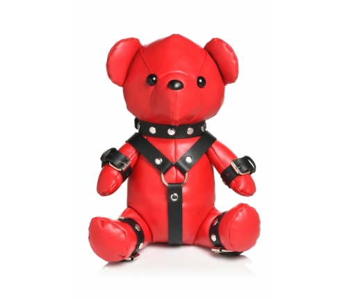 XR Brands Gimp Bear Red Vegan Leather Collectible Plush Toy
