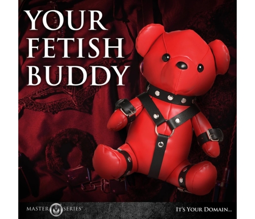 XR Brands Gimp Bear Red Vegan Leather Collectible Plush Toy