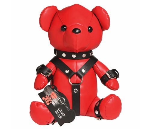 XR Brands Gimp Bear Red Vegan Leather Collectible Plush Toy