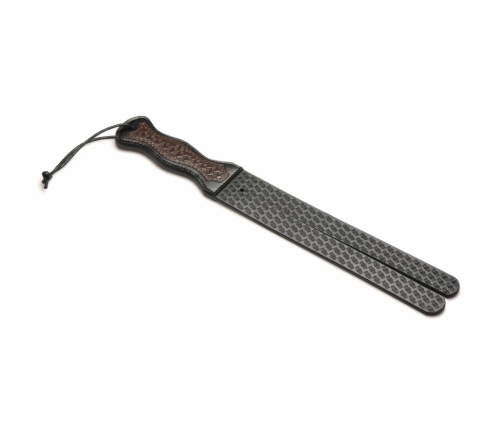 XR Brands Scottish Tawse Black - Vegan Leather Impact Tool, 45 cm