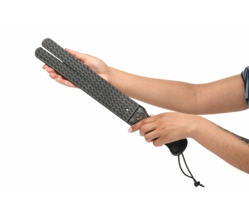 XR Brands Scottish Tawse Black - Vegan Leather Impact Tool, 45 cm
