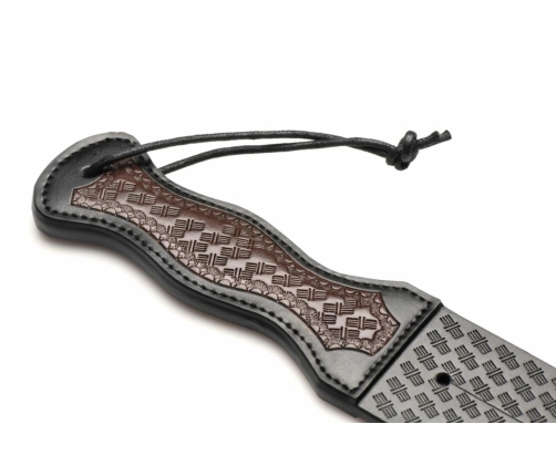 XR Brands Scottish Tawse Black - Vegan Leather Impact Tool, 45 cm
