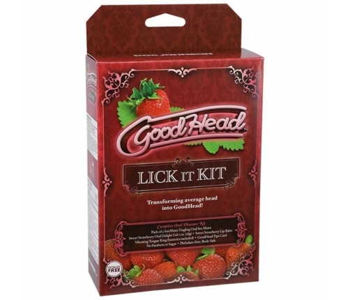 Doc Johnson GoodHead Oral Care Set Strawberry Flavor 29ml Vibrating Ring