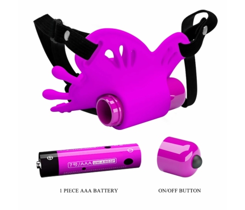 Pretty Love Sloane Intimate Silicone Butterfly Massager, Purple