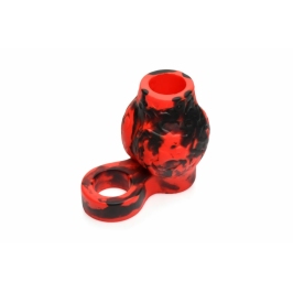 XR Brands Hell Hound Silicone Red Ball Ring & Stretcher, 88.9 mm XR Brands Hell Hound Silicone Red Ball Ring & Stretcher, 88.9 mm
