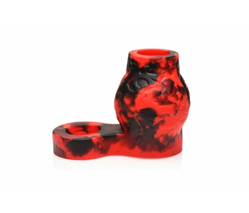XR Brands Hell Hound Silicone Ball Stretcher Sleeve Red 68.6mm