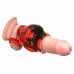 XR Brands Hell Hound Silicone Ball Stretcher Sleeve Red 68.6mm