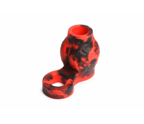XR Brands Hell Hound Silicone Ball Stretcher Sleeve Red 68.6mm