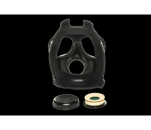 XR Brands Intimate Inhaler Gas Mask Black & White with Adjustable Straps