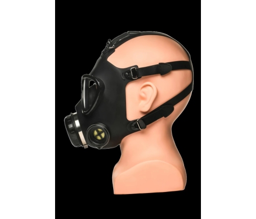 XR Brands Intimate Inhaler Gas Mask Black & White with Adjustable Straps