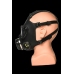 XR Brands Intimate Inhaler Gas Mask Black & White with Adjustable Straps