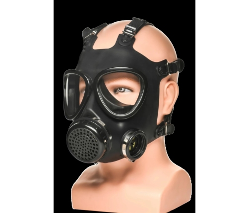 XR Brands Intimate Inhaler Gas Mask Black & White with Adjustable Straps