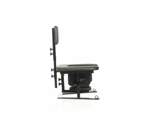 XR Brands Pleasure Throne Adjustable Support Chair Black Vegan Leather