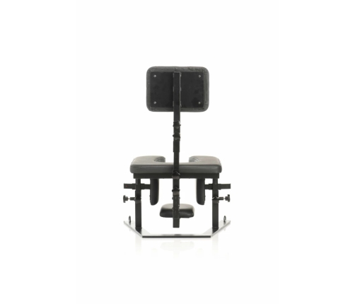 XR Brands Pleasure Throne Adjustable Support Chair Black Vegan Leather