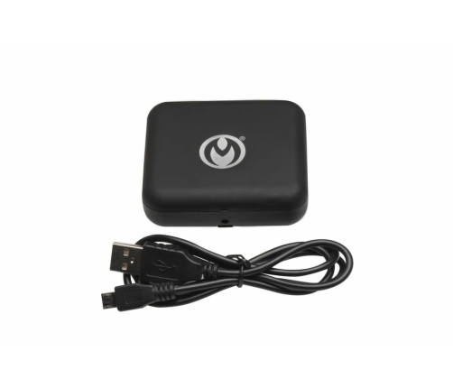 XR Brands Dark Grip Vibrating Silicone Clamps Black Compact Case