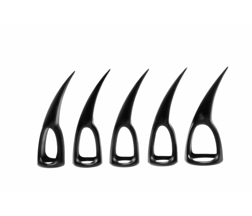 XR Brands Sensory Claw Rings Black Set - 10 Pieces, Multiple Sizes