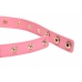 XR Brands Spiked Heart Choker Pink Vegan Leather Adjustable 42cm