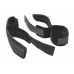 XR Brands Bound Wrist and Ankle Cuffs Black Adjustable Soft Velvet