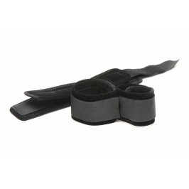 XR Brands Bound Wrist and Ankle Cuffs Black Adjustable Soft Velvet