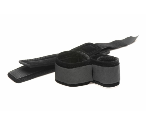 XR Brands Bound Wrist and Ankle Cuffs Black Adjustable Soft Velvet