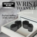 XR Brands Bound Wrist and Ankle Cuffs Black Adjustable Soft Velvet