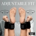 XR Brands Bound Wrist and Ankle Cuffs Black Adjustable Soft Velvet