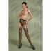 Passion ECO S004 Bodystocking Black - Eco-Friendly, Elegant Mesh Design One Size