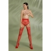 Passion ECO S004 Bodystocking Red - Eco-Friendly Mesh Design One Size