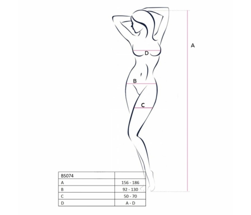 Passion BS074 Seamless Lace Catsuit White - Elegant Mesh Bodysuit One Size
