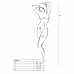 Passion BS074 Seamless Lace Catsuit White - Elegant Mesh Bodysuit One Size