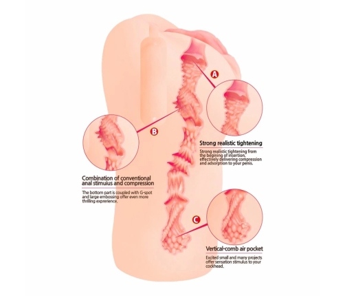 Kokos Bellana L Intimate Device with Dual Openings, Skin-Touch Material