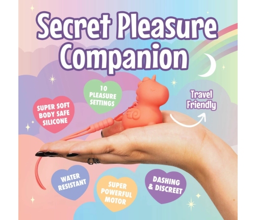 Unihorn Mini Peachy Pony - Compact Multi-Speed Personal Massager, Pink