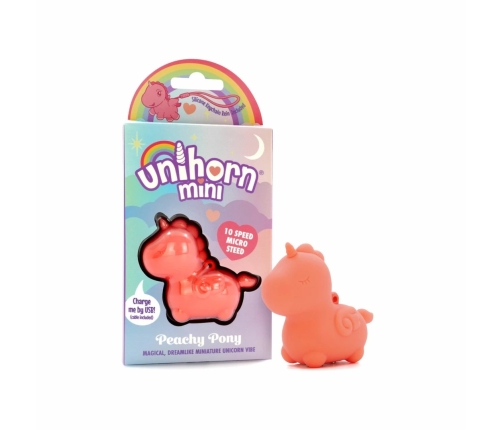 Unihorn Mini Peachy Pony - Compact Multi-Speed Personal Massager, Pink
