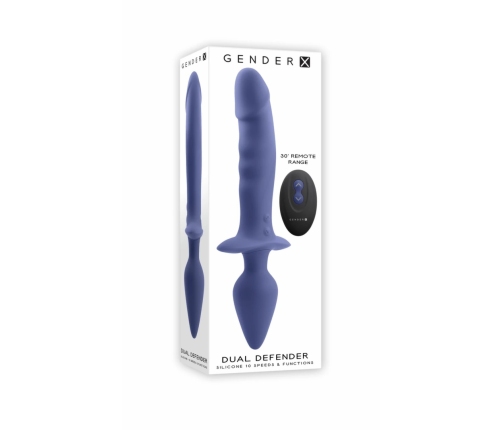 Gender X Dual Defender Silicone Dual-Ended Vibrator with Remote 26cm