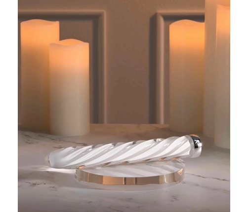 Playboy In A Twist Glass Model - Spiral Textured, USB Rechargeable, 17.5 cm