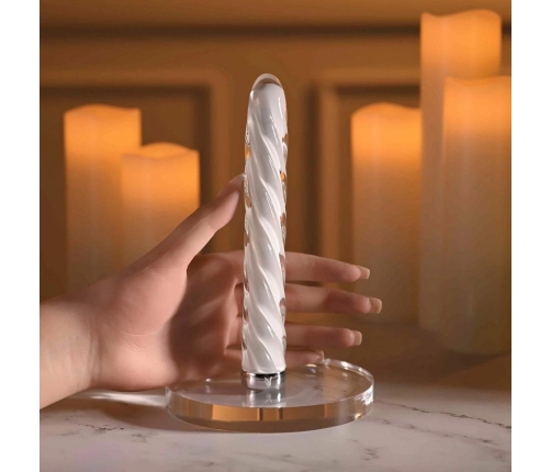 Playboy In A Twist Glass Model - Spiral Textured, USB Rechargeable, 17.5 cm
