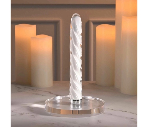 Playboy In A Twist Glass Model - Spiral Textured, USB Rechargeable, 17.5 cm