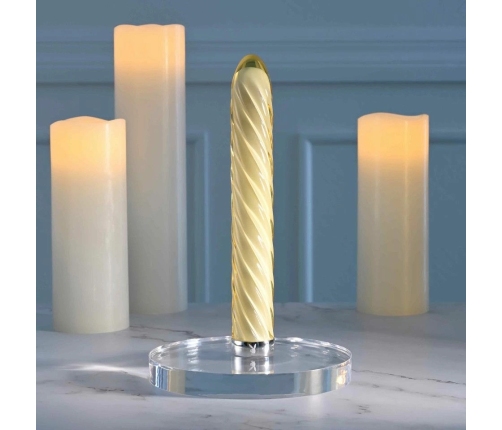 Playboy Twist of Fate Glass Intimate Device, 10-Mode, Waterproof, USB