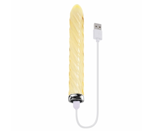 Playboy Twist of Fate Glass Intimate Device, 10-Mode, Waterproof, USB