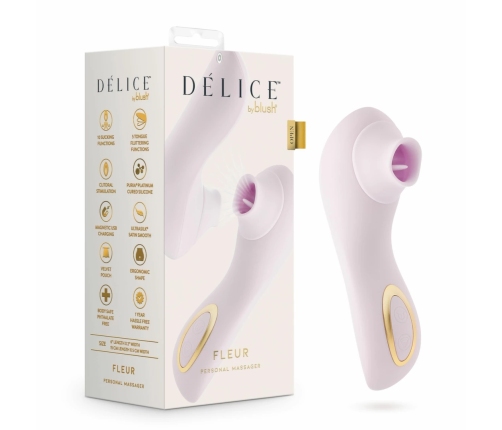 Blush Delice Fleur Air Pulse System, Barely Purple, Ergonomic Design