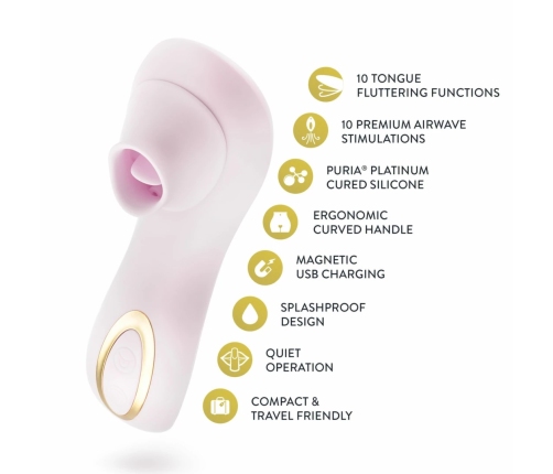 Blush Delice Fleur Air Pulse System, Barely Purple, Ergonomic Design