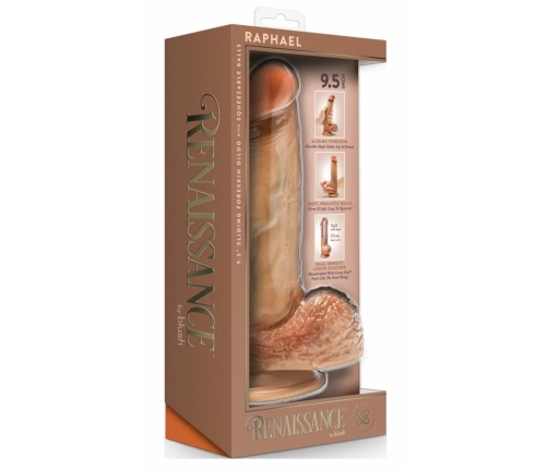 Blush Renaissance Raphael 24 cm model z ruchomą powierzchnią i bazą przyssawką