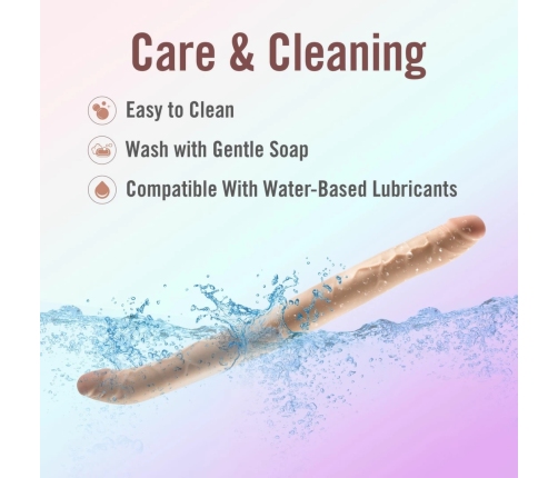 Dr. Skin Plus Flexible Double Model 35.5 cm - Beige, Silky Surface