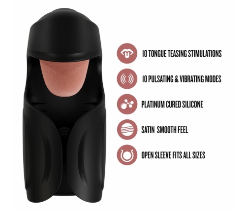 Blush M For Men Lickety Split Intimate Machine Black Silicone USB
