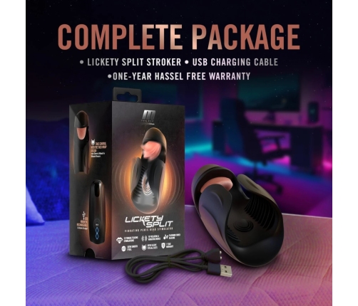 Blush M For Men Lickety Split Intimate Machine Black Silicone USB