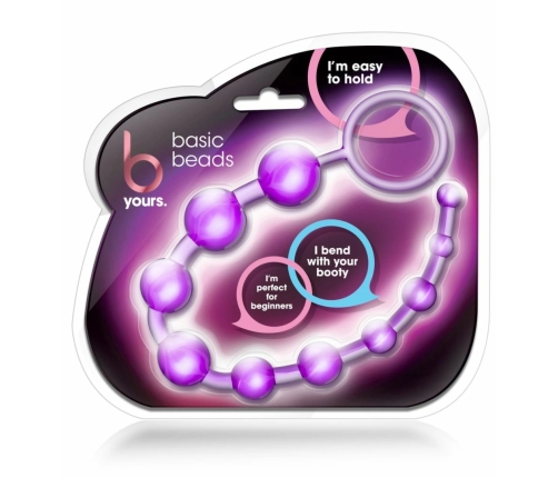 Blush Novelties B Yours Basic Beads Purple Flexible Jelly 32.3cm