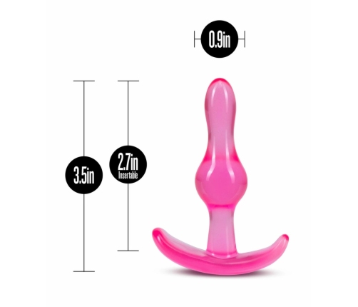 Blush Novelties B Yours Curvy Pink Plug - Slim Anatomical Model 9 cm