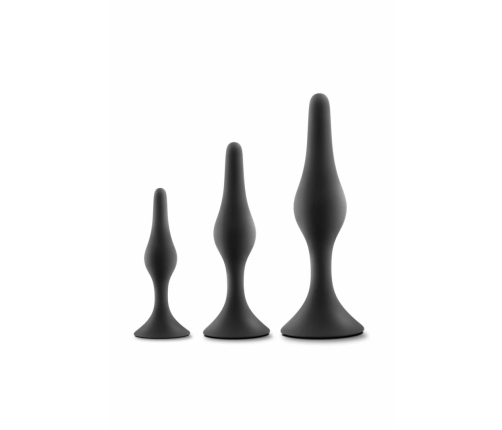 Blush Luxe Beginner Plug Kit Black - 3-Piece Silicone Training Set